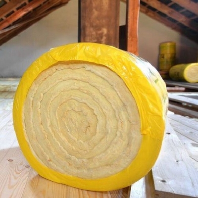 Soundproof Fiberglass Wool Insulation Roll Material Plain Finish