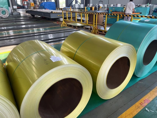 0.1mm Thickness PPGL Prepainted Galvalume Steel Coil For Hard Roofing