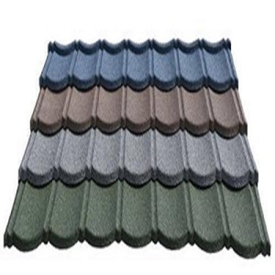 Zinc Steel Galvalume Stone Coated Roofing Tile Light Weight 0.4mm 0.8mm