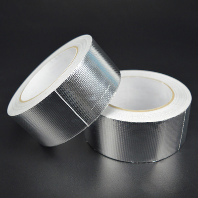 Glass Fiber Insulation Reinforced Aluminium Foil Tape Heavy Duty Silver Cloth