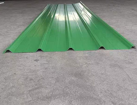 0.6mm Corrugated Steel Sheet White Green SGCC For Roofing Sheets