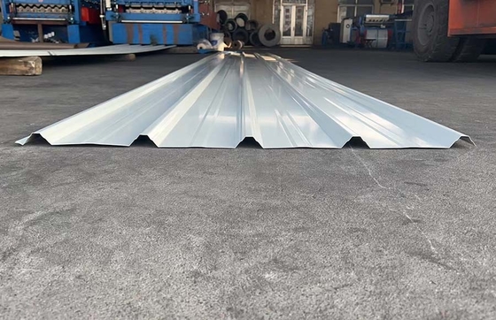 0.6mm Corrugated Steel Sheet White Green SGCC For Roofing Sheets
