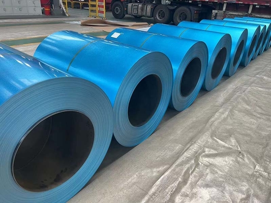 Blue SGLCC Galvalume Steel Coil with Anti fingerprint Treatment for Roofing