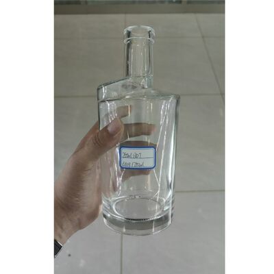 Clear Thick Wall Glass Bottle Custom Shape for Beverage Packaging