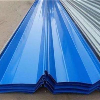 Color Coated Corrugated PPGL Steel coil  ,55% galvalume with color coated corrugated metal used in warehouse