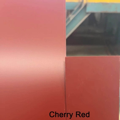 Prepainted Galvalume Steel Coil , Akzo Nobel Paint , Cherry Red and Brown